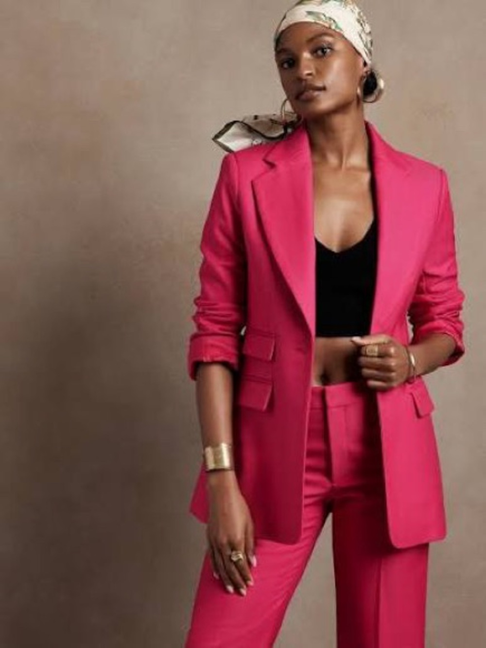 Banana Republic Bright Pink Tailored Blazer